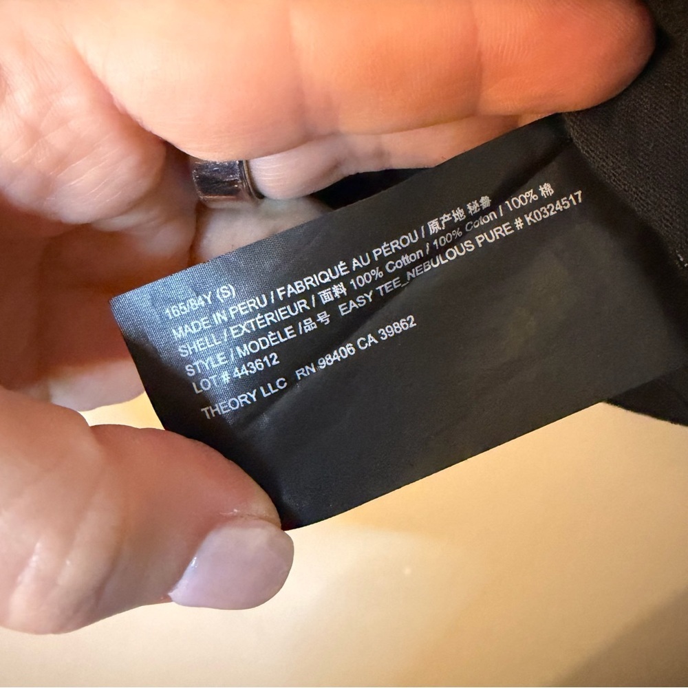 Theory Black T Shirt Small - Picture 4 of 4